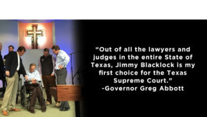 Governor Greg Abbott endorses Jimmy Blacklock for Texas Supreme Court