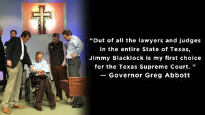 Jimmy Blacklock and Governor Greg Abbott